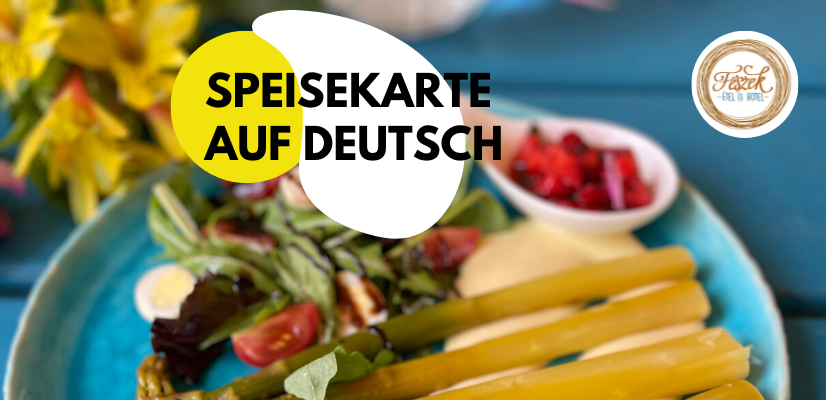 Speisekarte auf Deutsch